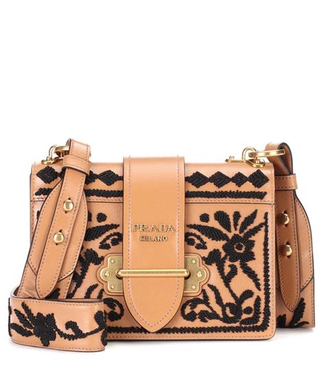 leather prada cahier bag|prada cahier bag embroidered.